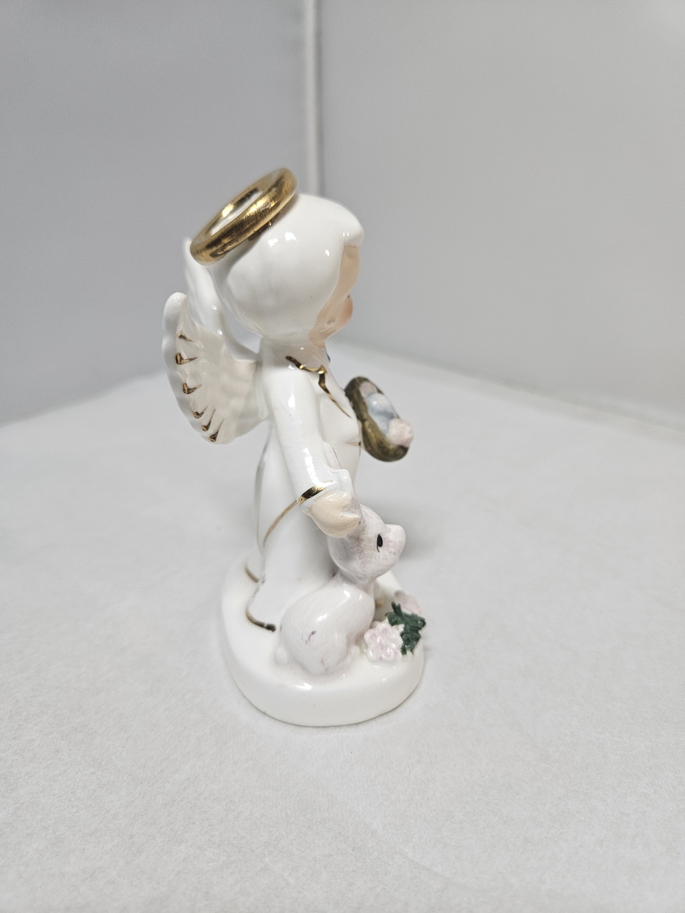 Vintage Napco A1920 April Birthday Month Boy Angel Porcelain Figurine - Picture 4 of 9